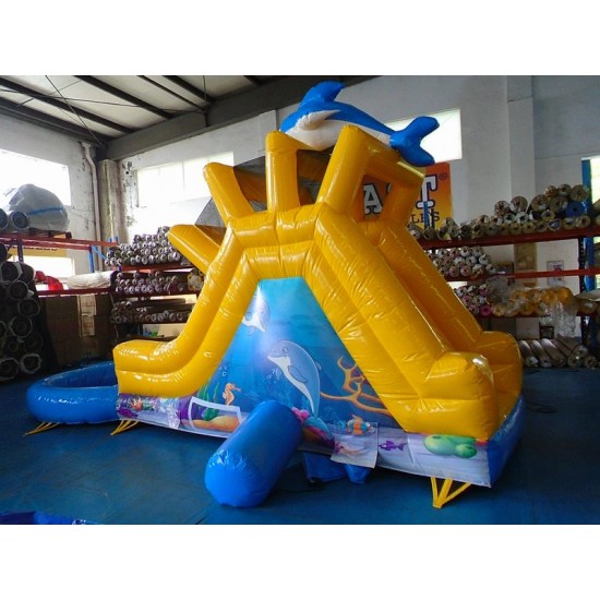 Inflatable Garden Slide Dolphin