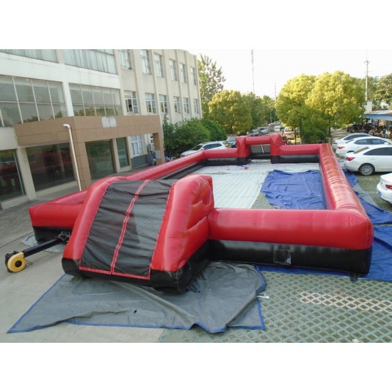 Inflatable Soccer Field Black Red